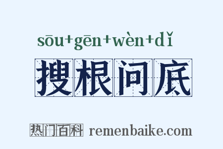 搜根问底是什么意思的图片